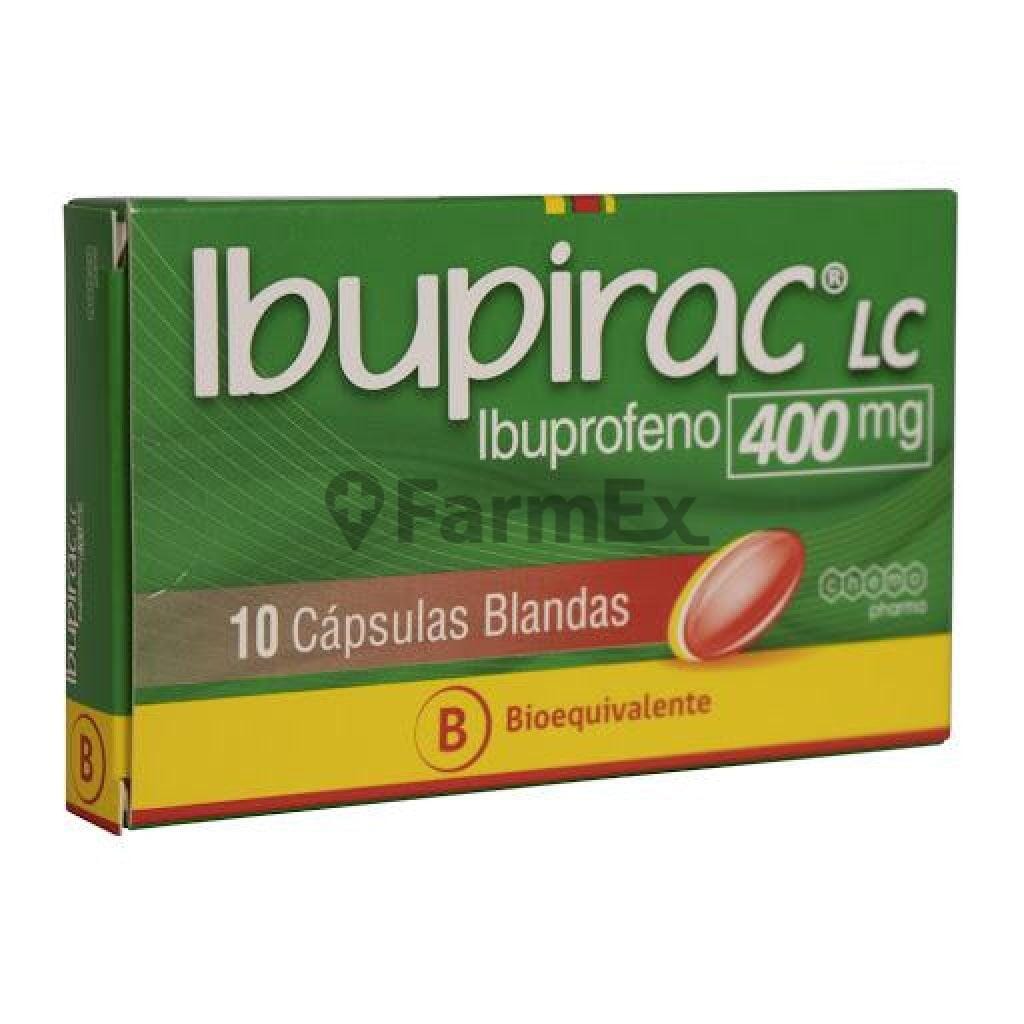 Ibupirac LC 400 mg x 10 cápsulas Farmex-VidaTres-Persistente